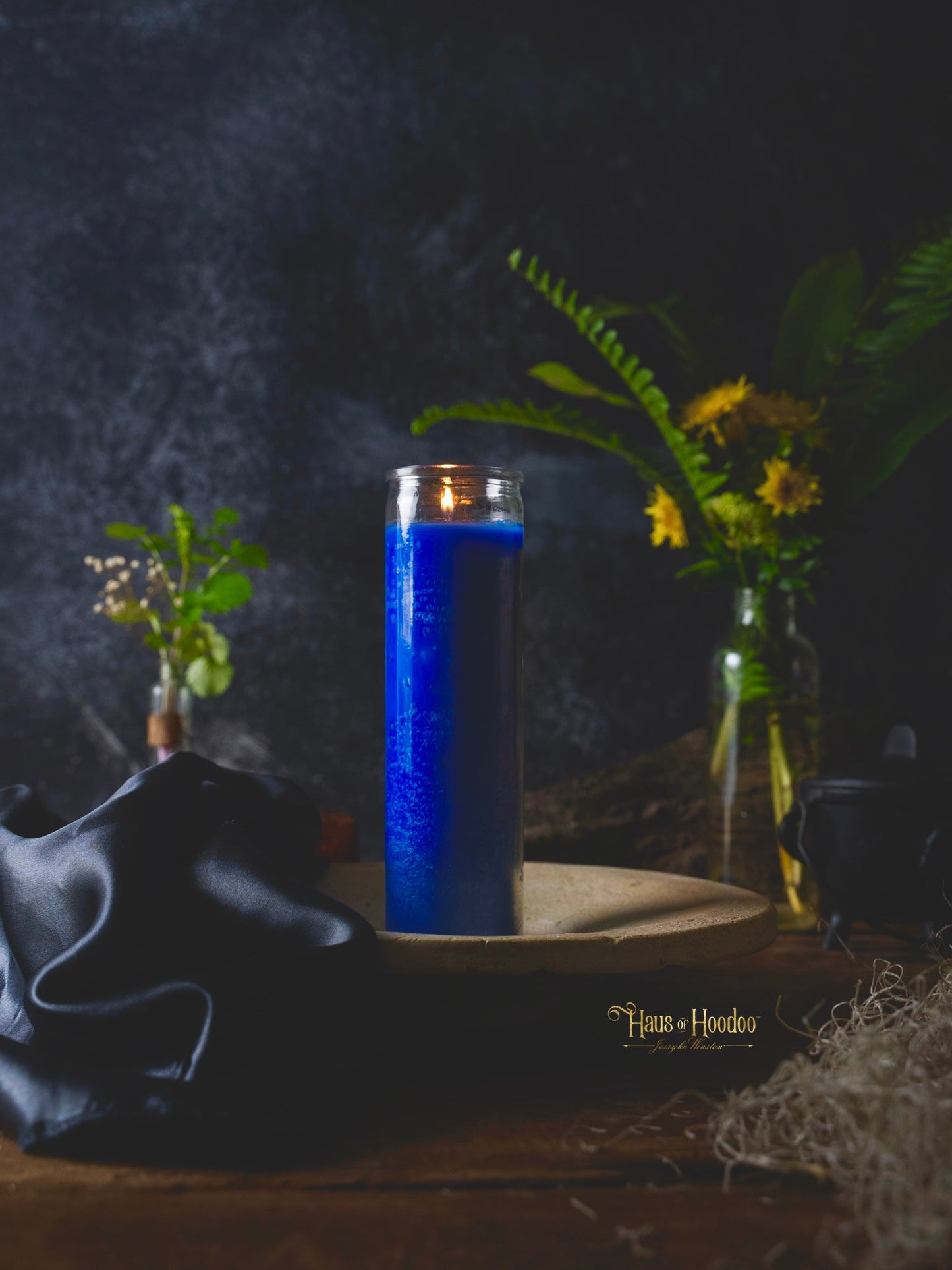 Blue 7 Day Candle