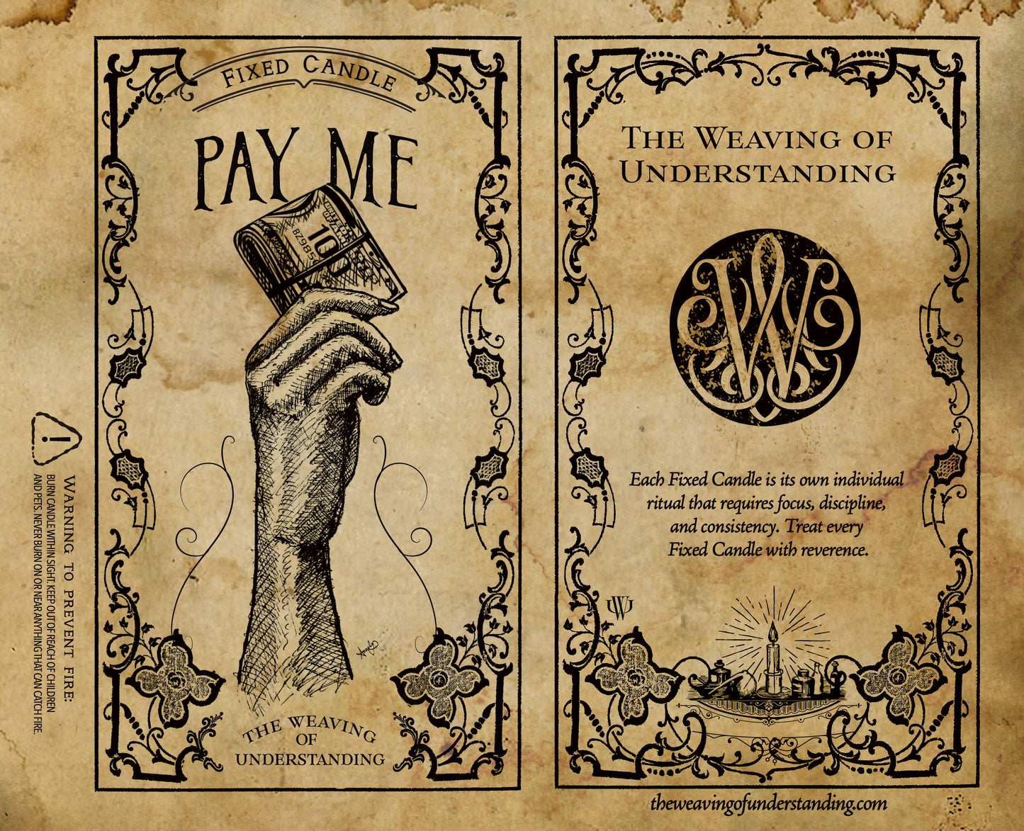 Pay Me Fixed Candle